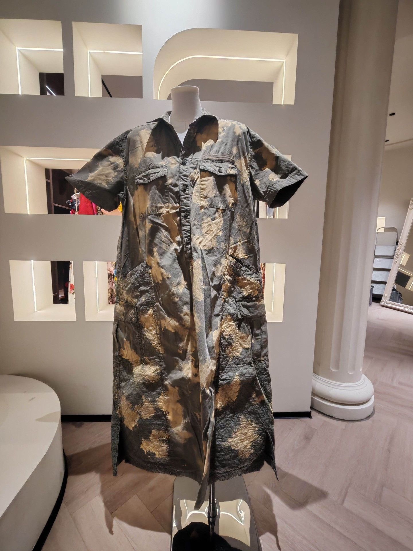 PHENOMENON PHENOMENON Camouflage Distressed Shirt Dress SS2015 Size M / US 6-8 / IT 42-44 - 1 Thumbnail