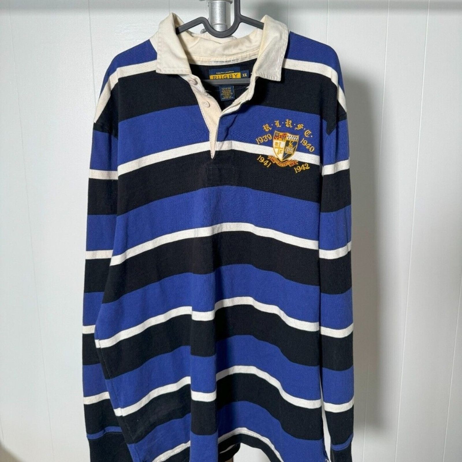 Ralph Lauren 2005 Vintage Ralph Lauren Rugby Shirt XXL (Fits Like L/XL) Size US XXL / EU 58 / 5 - 1 Thumbnail