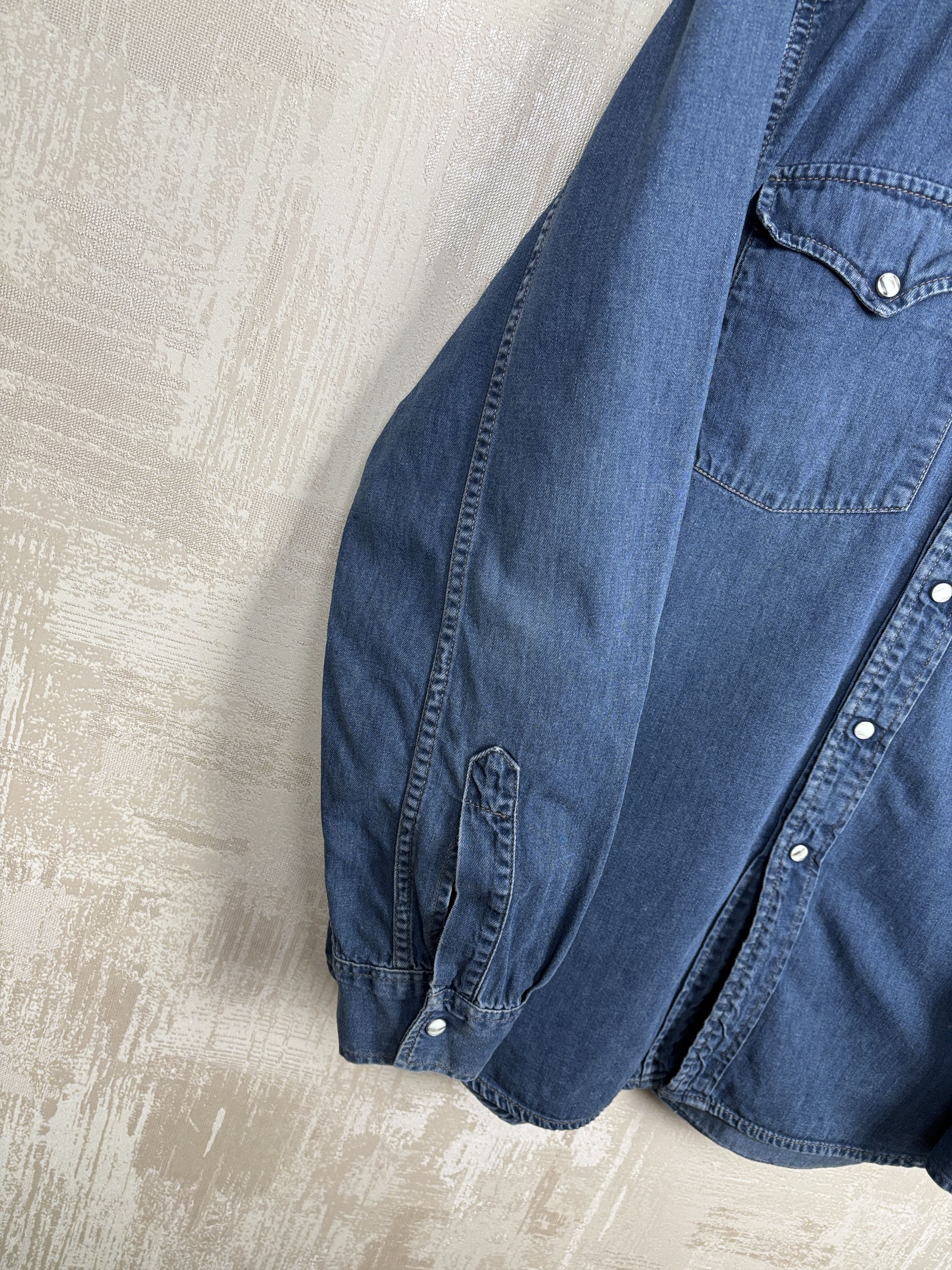 Levi's 90's Levi's Vintage Western Denim Jeans Pearl Snap Shirt Size US XL / EU 56 / 4 - 10 Thumbnail