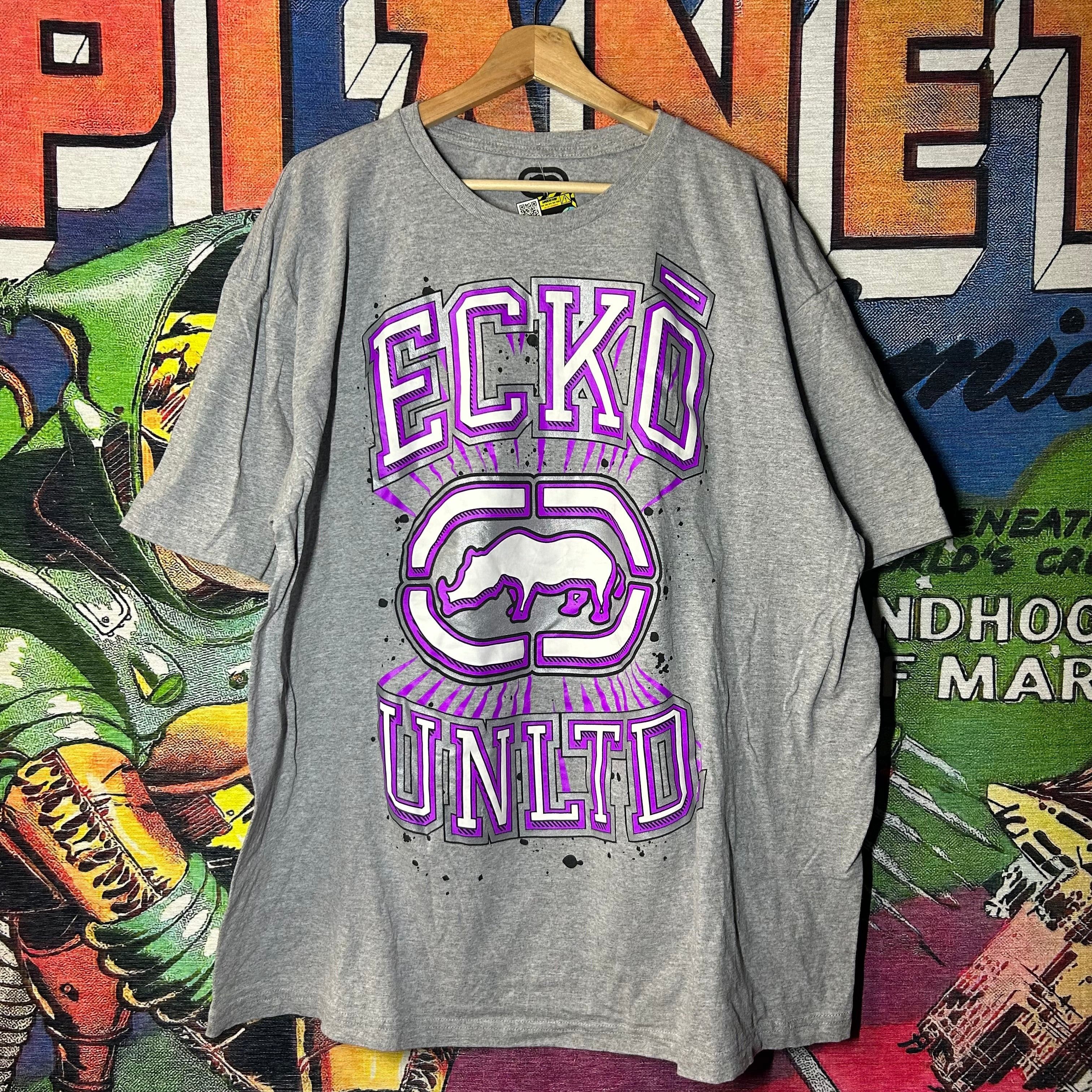 Ecko Unltd. Y2K Ecko Unltd Purple Logo Tee Size 3XL Size US XXL / EU 58 / 5 - 1 Thumbnail