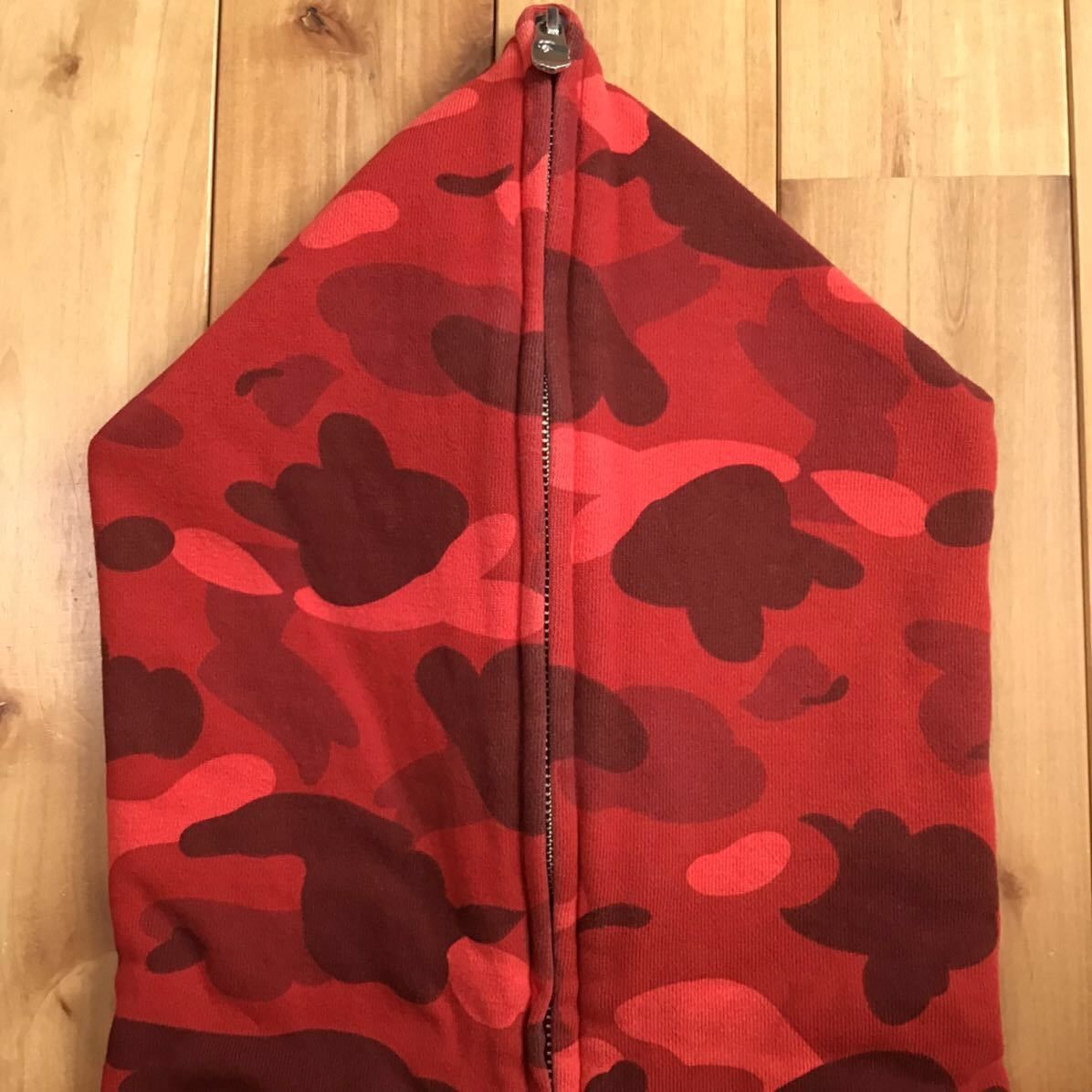 Bape BAPE LOGO Red camo full zip hoodie a bathing ape Size US L / EU 52-54 / 3 - 5 Thumbnail