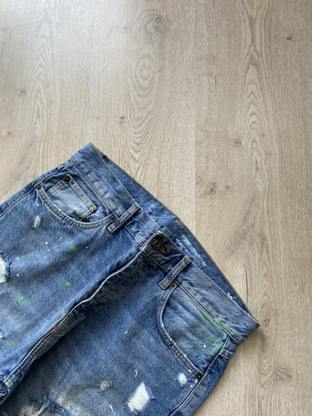 Hysteric Glamour × Le Grande Bleu (L.G.B.) × Vintage Vintage Distressed Jeans Patchwork Faded Japanese Rare Y2K Size US 32 / EU 48 - 7 Thumbnail