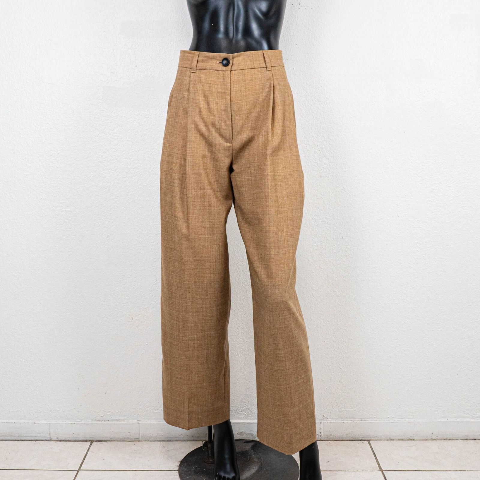 ME+EM ME+EM Pleat Front Trousers Italian wool Tailoring Biscuit 0 Size 25" / US 0 / IT 36 - 6 Thumbnail