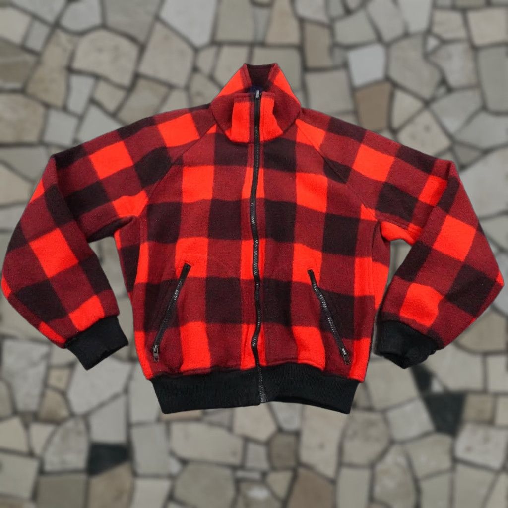 Vintage VINTAGE Columbia Jacket Men S Red Buffalo Plaid Fleece Zip Up 80s Jacket Coat Mid-Length Pockets Zip Stand-Up Collar Mens Size US S / EU 44-46 / 1 - 1 Thumbnail