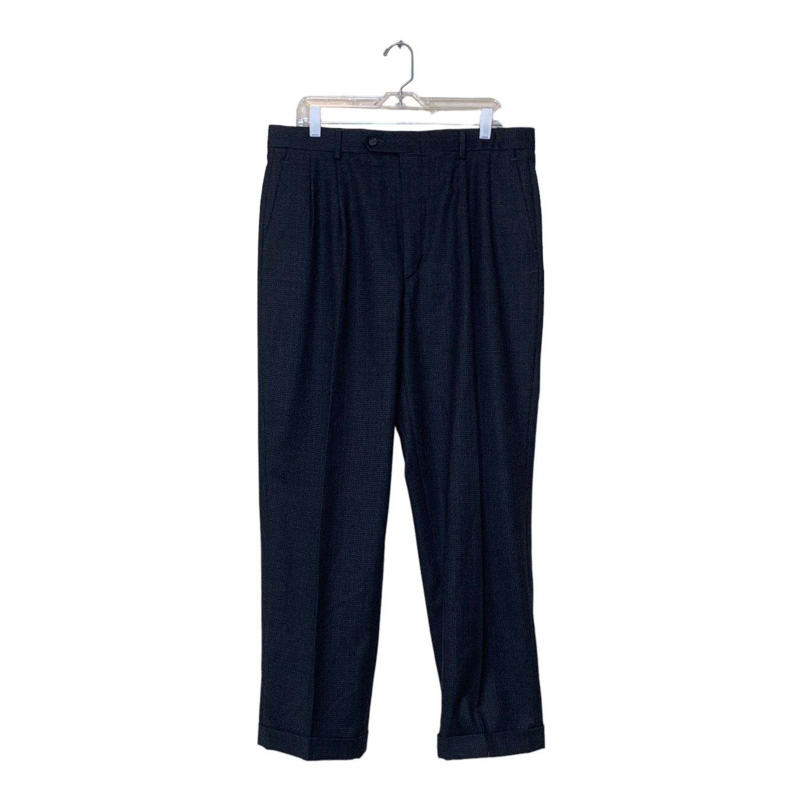 Jos. A. Bank JoS A. Bank gray plaid wool pleated pants size 36" X 31" Size US 36 / EU 52 - 2 Thumbnail