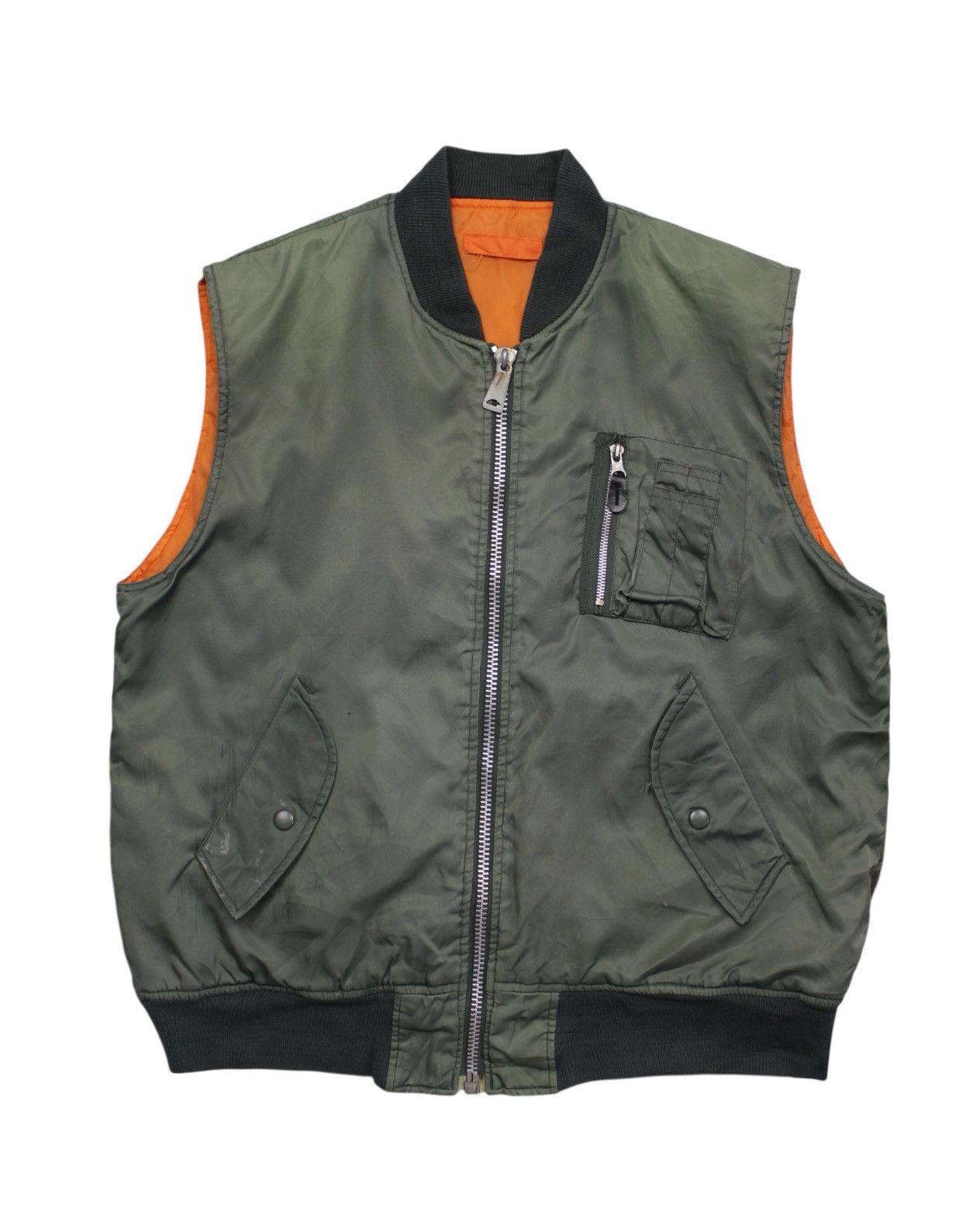 Vintage 2000S JAPANESE MADE MA-1 MILITARY VEST Size US L / EU 52-54 / 3 - 1 Thumbnail