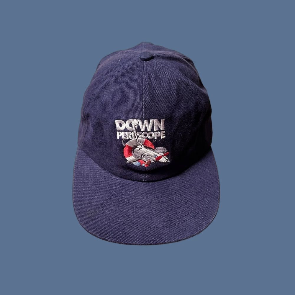 Vintage VINTAGE Mohr's Down Periscope Snapback Hat Casual 90s Movie Promo Kelsey Grammer One Size Blue Mens Adjustable Cap Size ONE SIZE - 1 Thumbnail