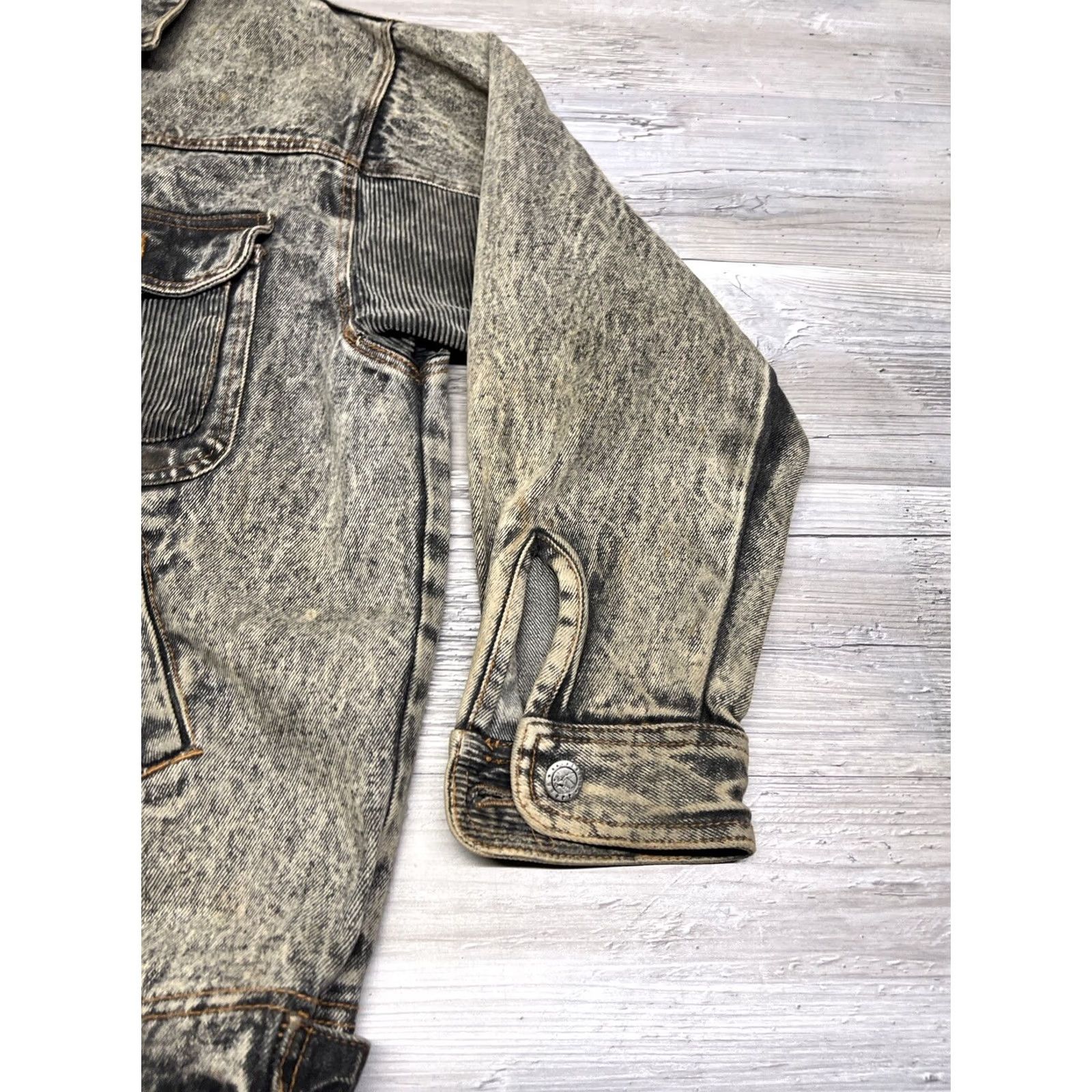 Denime Whipp Denim Jacket Shirt Mens Acid Wash Trucker Corduroy Patches M Vintage Style Bomber Jacket Short Length Cotton Lining Solid Pattern Casual Travel Size US M / EU 48-50 / 2 - 6 Thumbnail