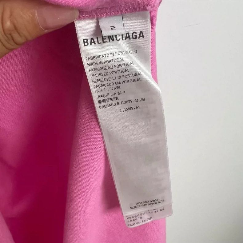 Balenciaga Balenciaga Pink foam monogram short sleeve Size US S / EU 44-46 / 1 - 3 Thumbnail