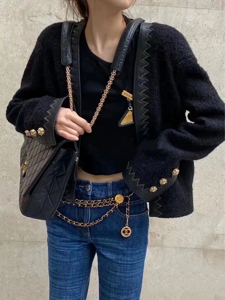 Chanel Chanel Salzburg series show-matched leather jacket Size XS / US 0-2 / IT 36-38 - 3 Thumbnail