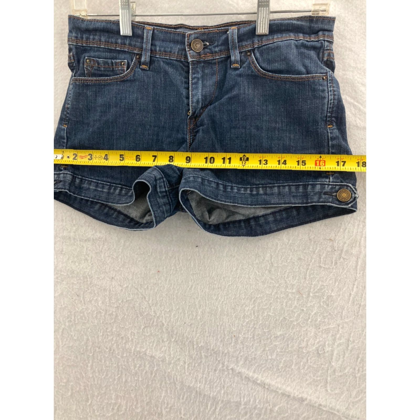 Levi's Levi's Shorts Womens 2 Blue Jean Mid Rise Stretch Shor ts Size 26" / US 2 / IT 38 - 3 Thumbnail