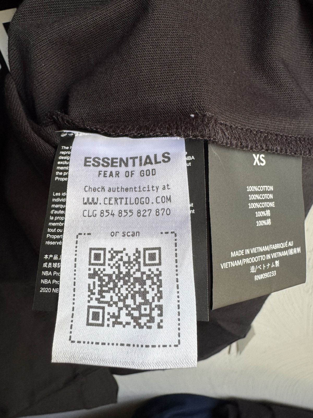 Essentials × NBA Fear Of God Essentials NBA Tee Black Size US XS / EU 42 / 0 - 9 Thumbnail
