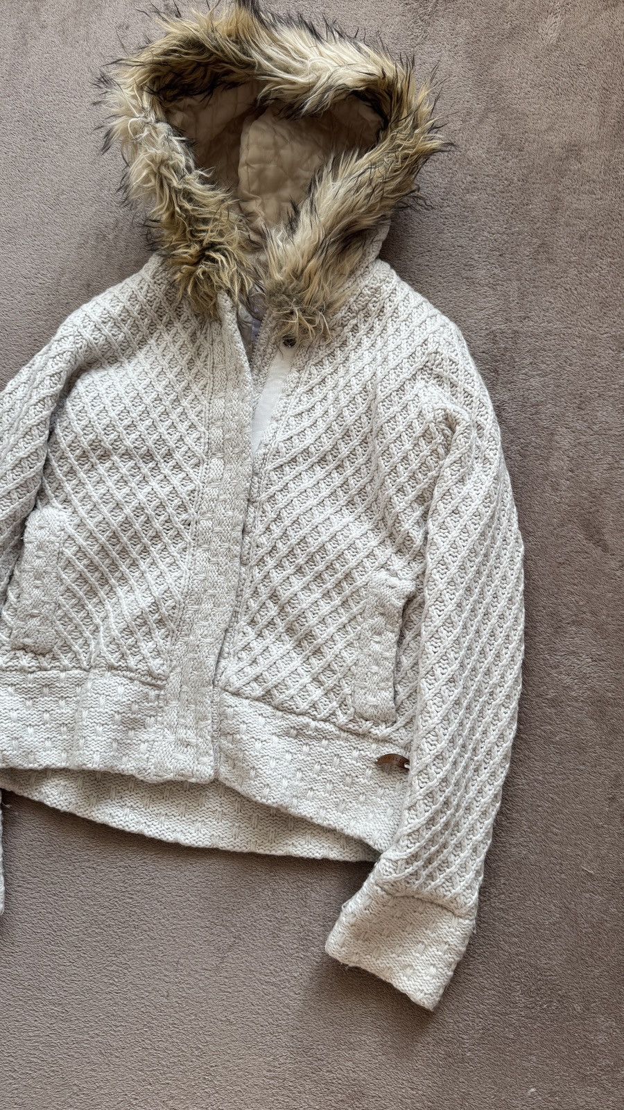 Japanese Brand Y2K Faux Fur Knit Zip Hood ifsixwasnine LGB goa playboi Vibe Size US M / EU 48-50 / 2 - 3 Thumbnail