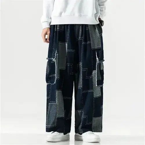 Designer × Japanese Brand Cargo patch faded patchwork baggy pants Size US 30 / EU 46 - 2 Thumbnail