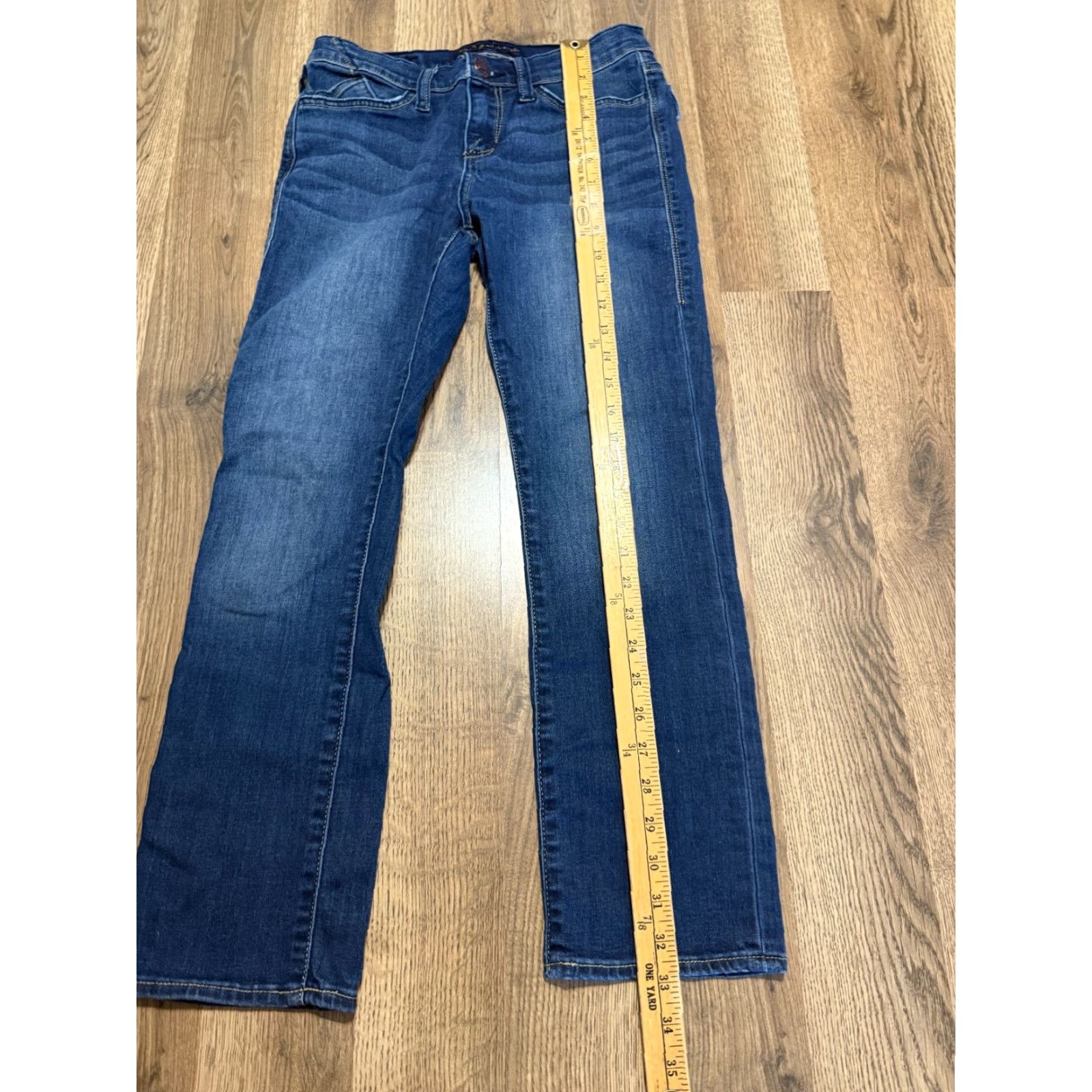Vintage Rock & Republic Jeans Women's 6 Blue Denim Bootcut Mid Rise Regular Inseam 24 in 5-Pocket Pocketed Rock style Mens Womens Girls Size 28" / US 6 / IT 42 - 7 Thumbnail