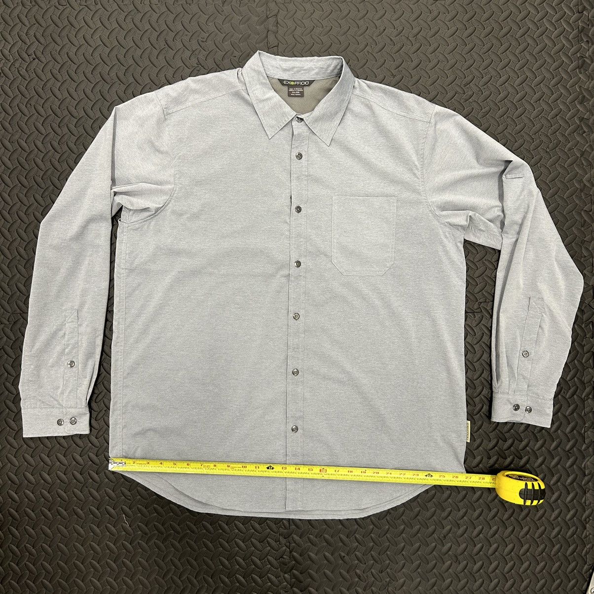 ExOfficio Exofficio Shirt Mens 2XL XXL Gray Button Up Outdoor Hiking Size US XXL / EU 58 / 5 - 9 Thumbnail