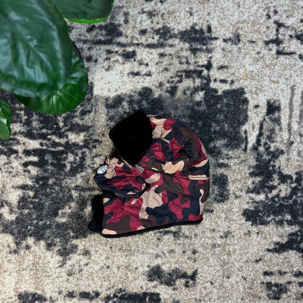 20471120 Camo Vintage Gorpcore Style Ushanka Hat Streetwear Y2K Size ONE SIZE - 1 Thumbnail