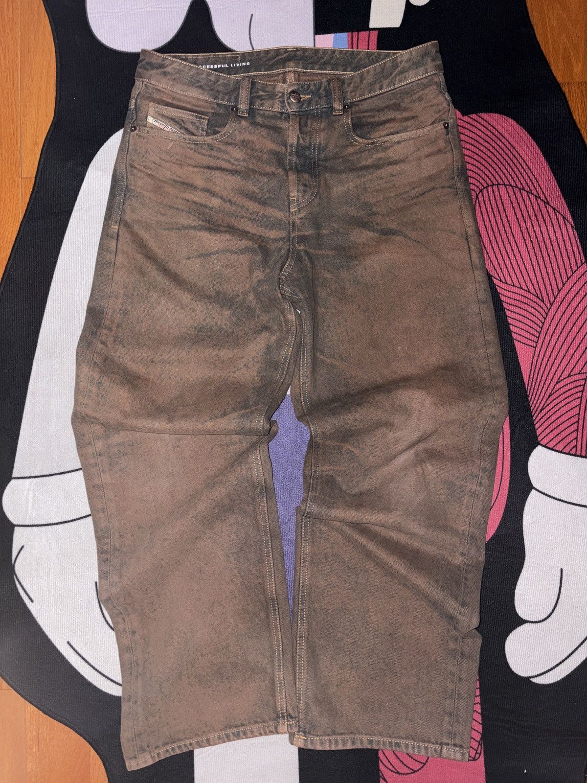 Diesel Diesel ‘2001 5 Pocket’ Brown Mudwash Jeans Size US 29 - 1 Thumbnail