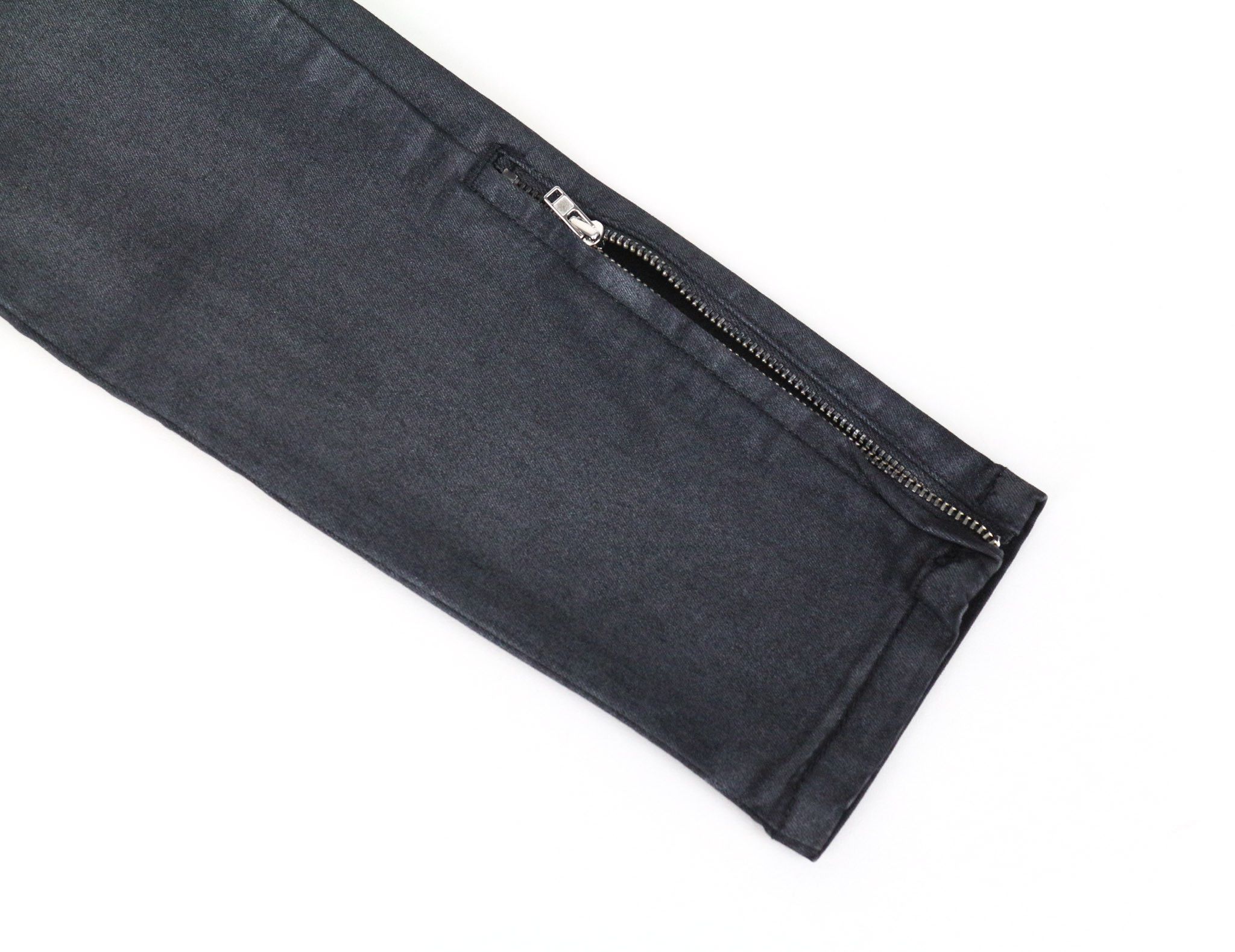Diesel SLANDY-ZIP 069GF W25/L30 Grey Coated Jeans 71651 Size 25" / US 0 / IT 36 - 7 Thumbnail