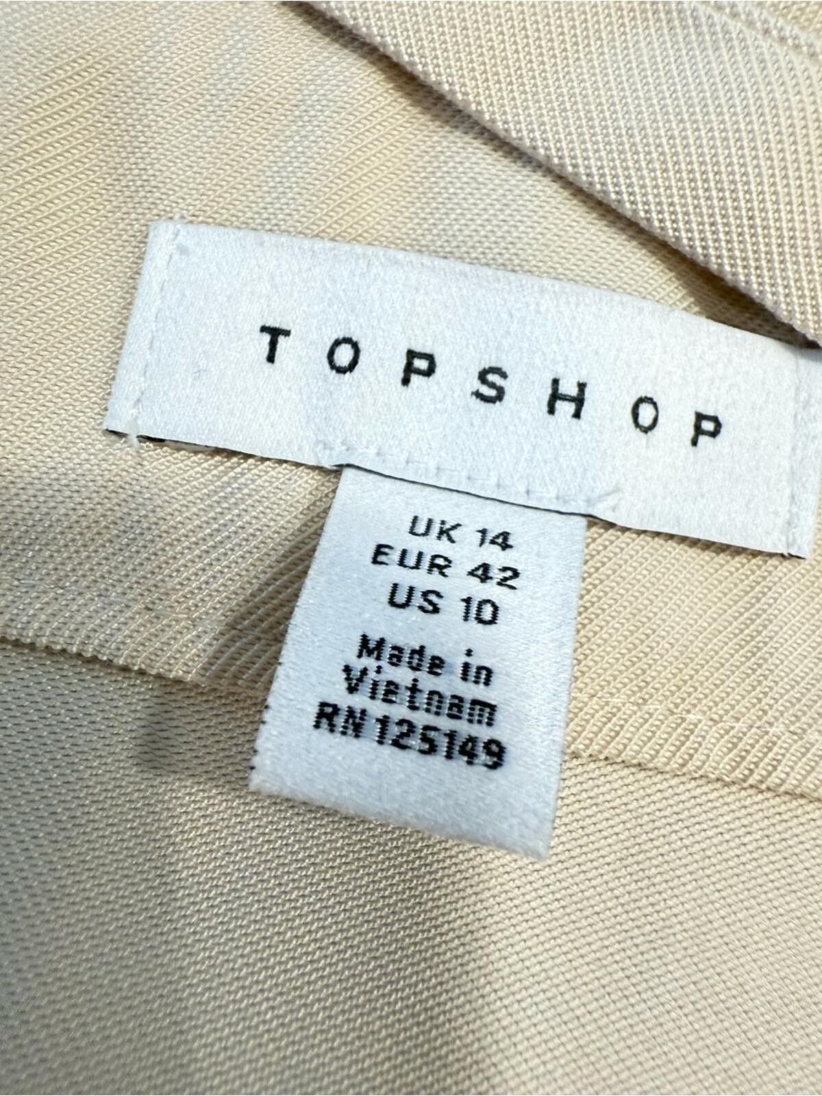 Topshop TOPSHOP cream neutral tank top adjustable straps SZ 10 Size L / US 10 / IT 46 - 5 Thumbnail