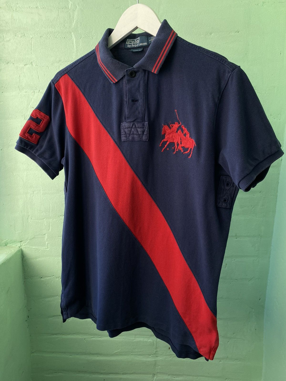 Vintage Vintage Polo Ralph Lauren Number Big Pony Chief Keef Y2K Size US L / EU 52-54 / 3 - 2 Thumbnail