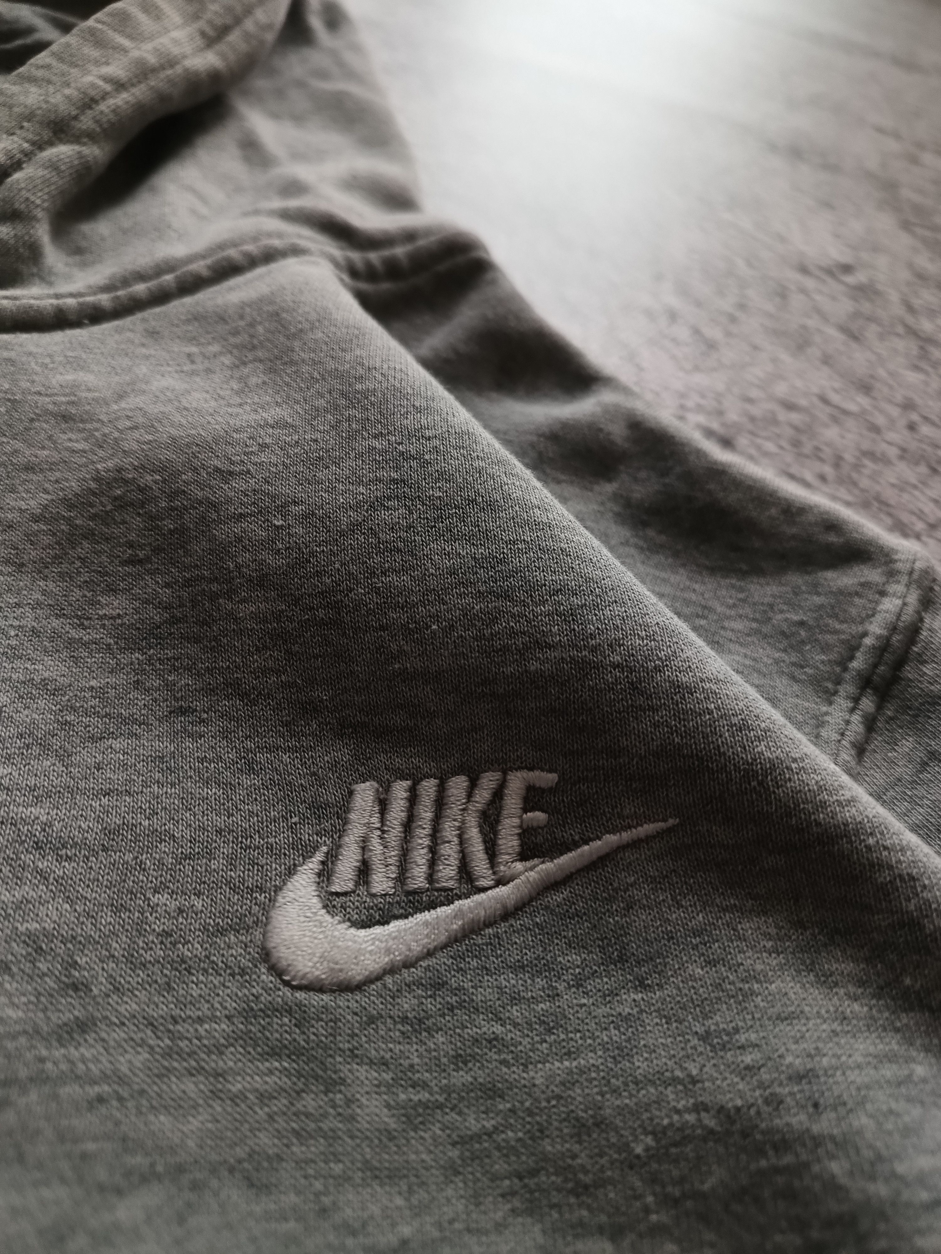 Nike × Vintage Vintage Nike Swoosh Y2K Hoodie Gray Size US M / EU 48-50 / 2 - 2 Thumbnail