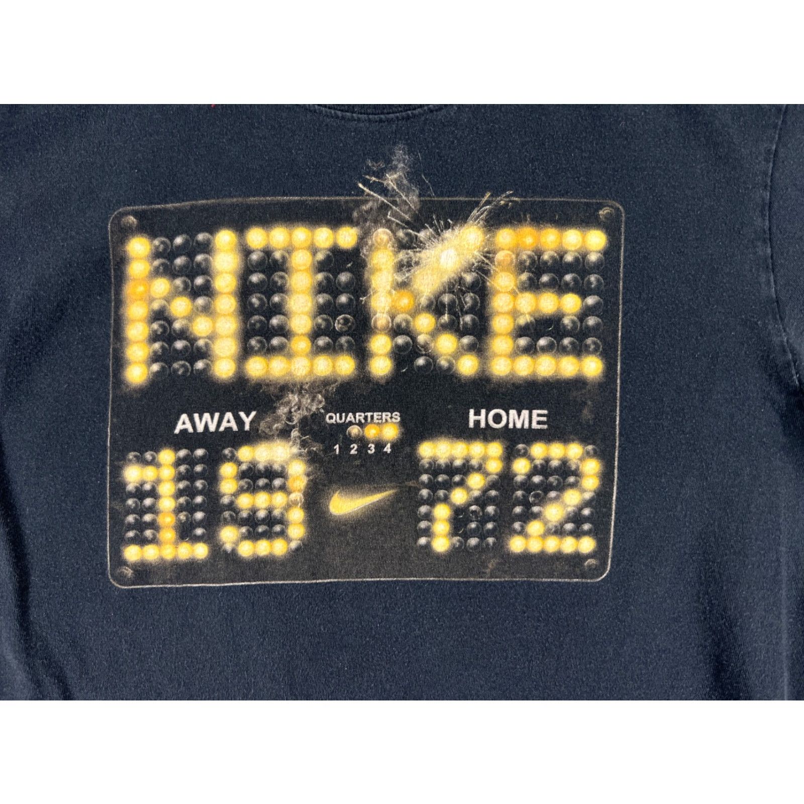 Nike VINTAGE Nike Shirt Womens Small Black Score Board 1972 Crew Neck Short Sleeve Basketball Size S / US 4 / IT 40 - 3 Thumbnail