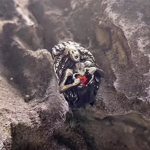 Jewelry Demon Girl Ring Heart Devil Goth Punk Rock Jewelry Size ONE SIZE - 2 Thumbnail
