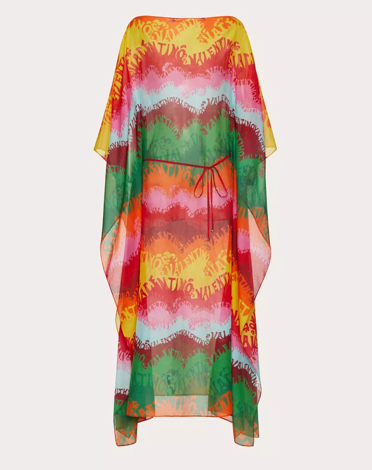Valentino o1s1wg110925 Print Long Voile Top in Multicolor Size M / US 6-8 / IT 42-44 - 1 Thumbnail