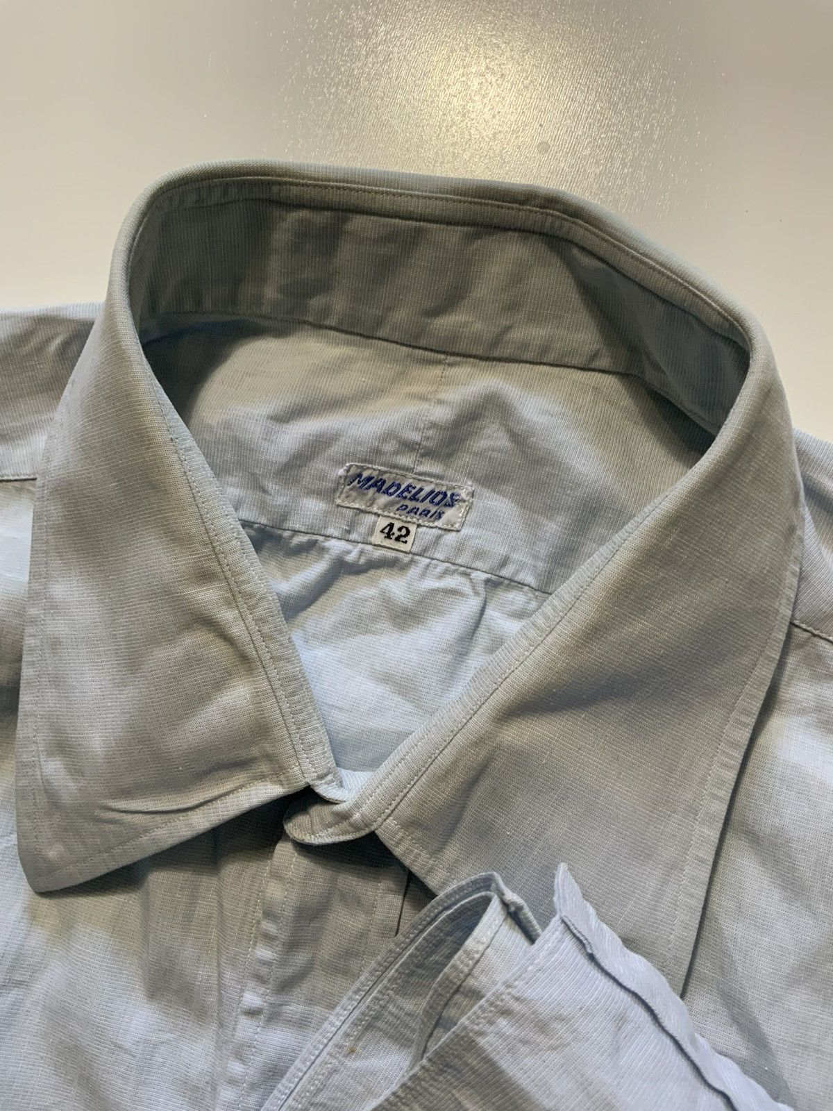 Vintage Vintage 60s 70s Madelios Paris Button Front Mens Dress Shirt Size US M / EU 48-50 / 2 - 3 Thumbnail