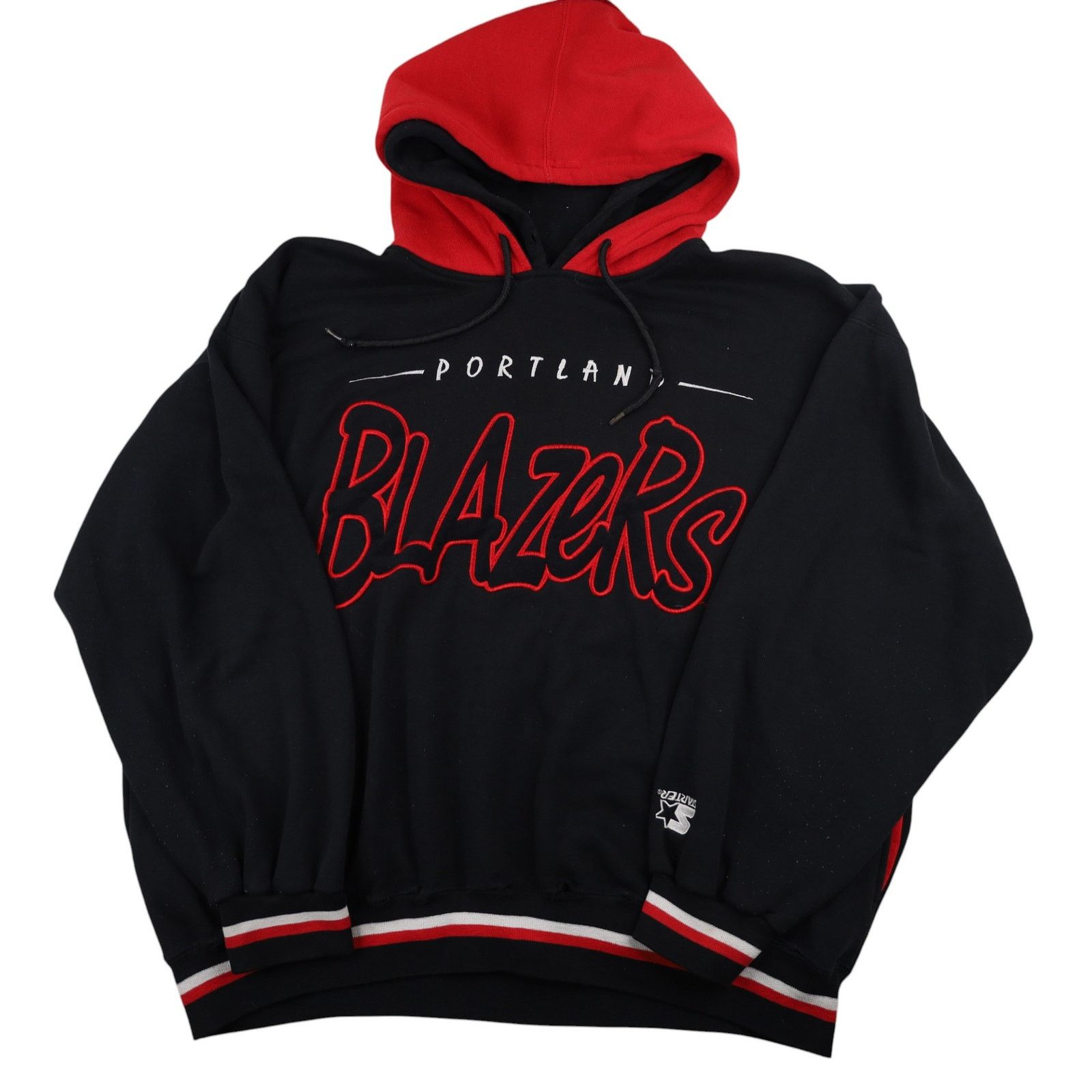 NBA × Starter × Vintage Vintage Starter Portland Blazers Double Hood Hoodie Size US XL / EU 56 / 4 - 1 Thumbnail