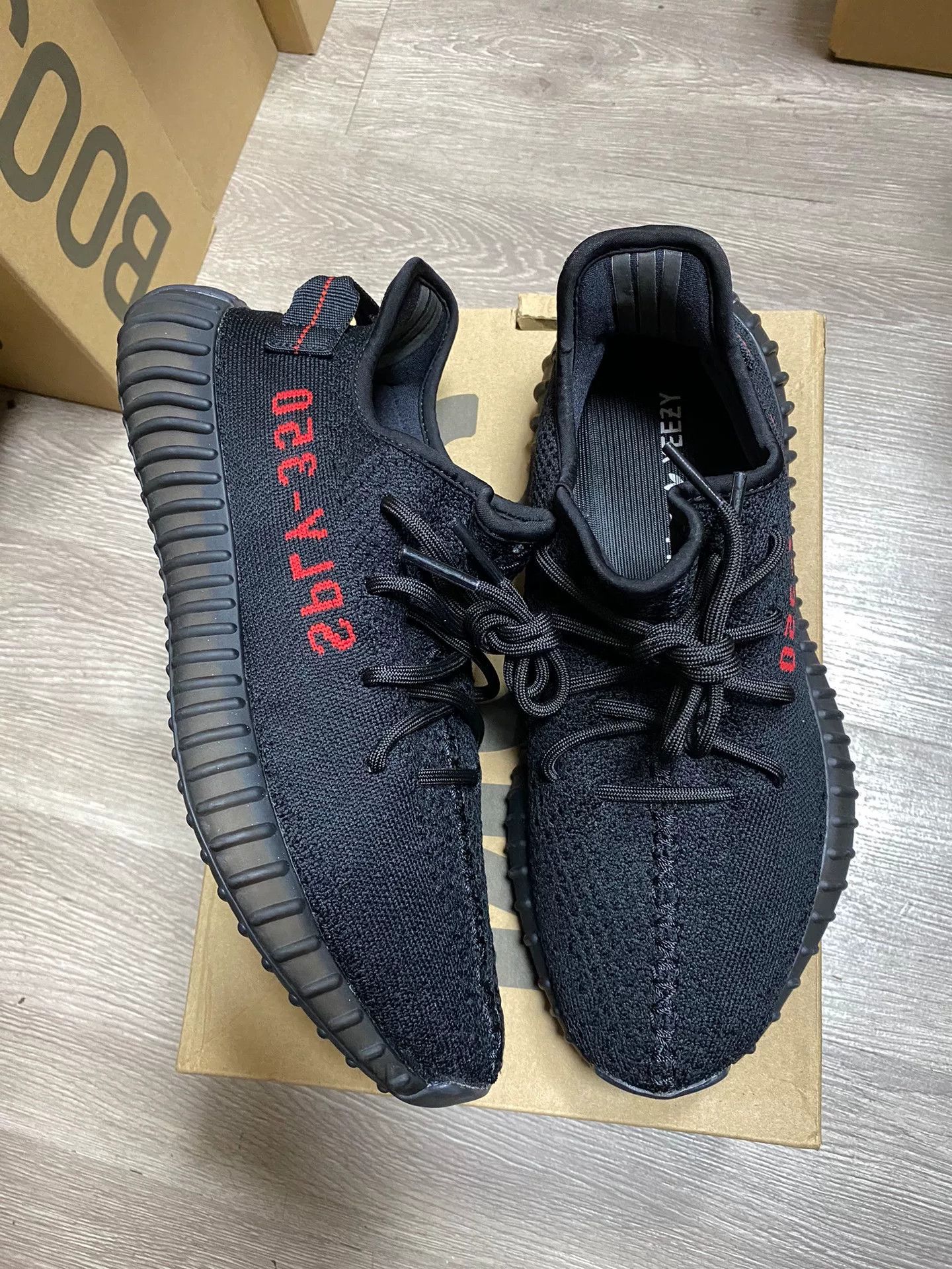 Adidas Adidas YEEZY350 Black Lowtop Sneakers 42 Men Size US 9 / EU 42 - 1 Thumbnail