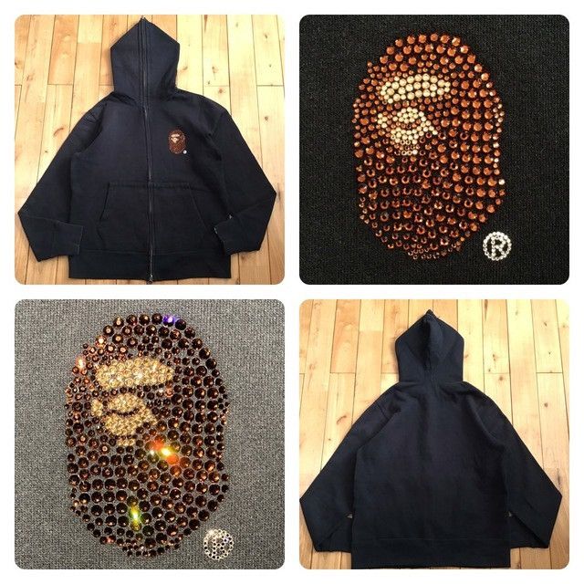 Bape × Nigo Swarovski Bape Full Zip Hoodie | Grailed