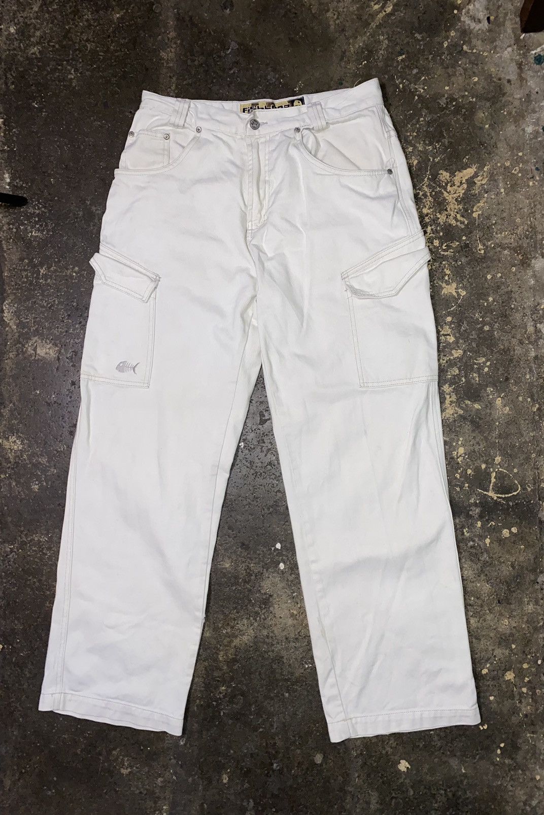 Japanese Brand × Vintage Vintage Fishbone Skate Baggy Wide Leg Cargo Pants y2k Pocket Size US 30 / EU 46 - 2 Thumbnail