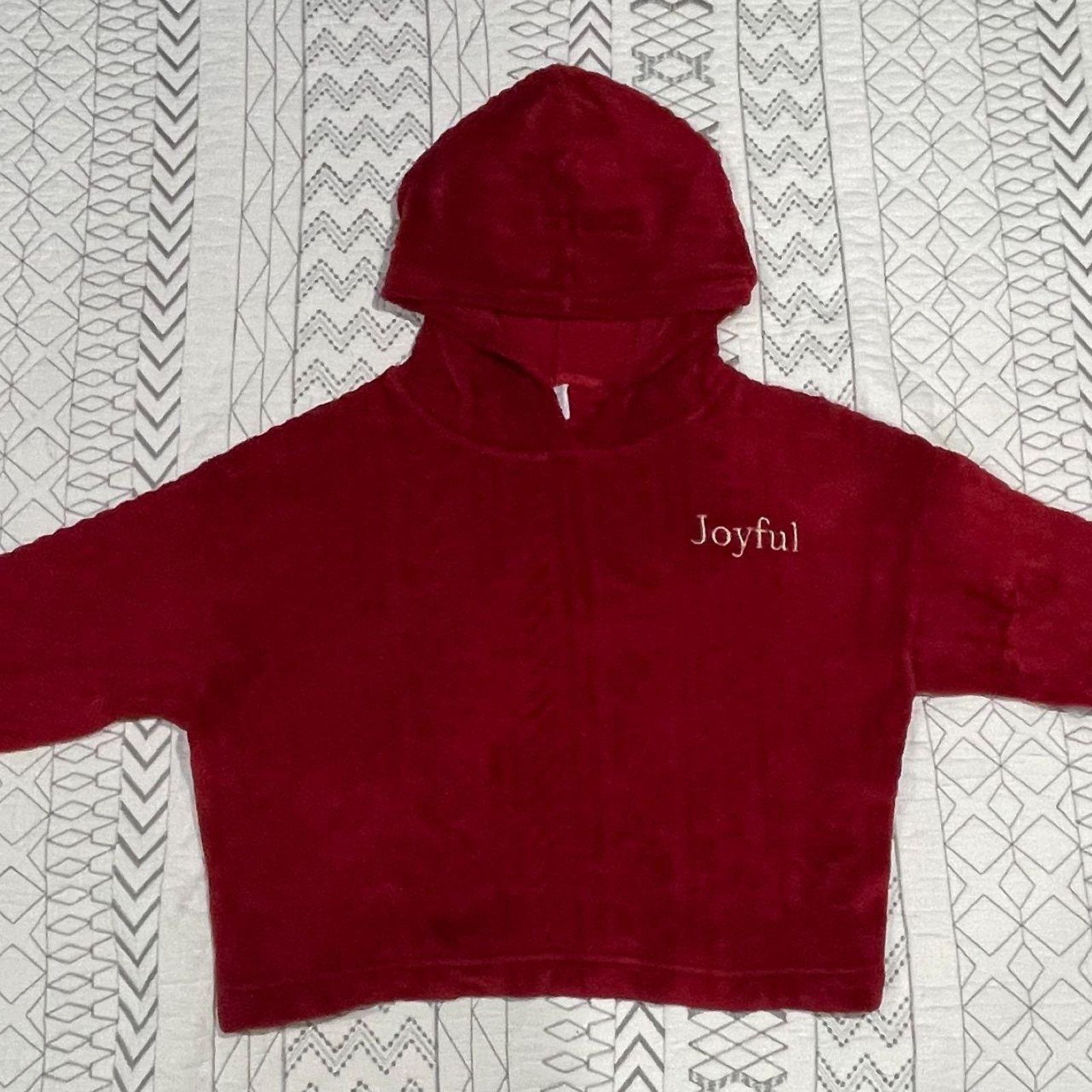 Other Joyspun Red Velour "Joyful" Pajama Set Size ONE SIZE - 4 Thumbnail