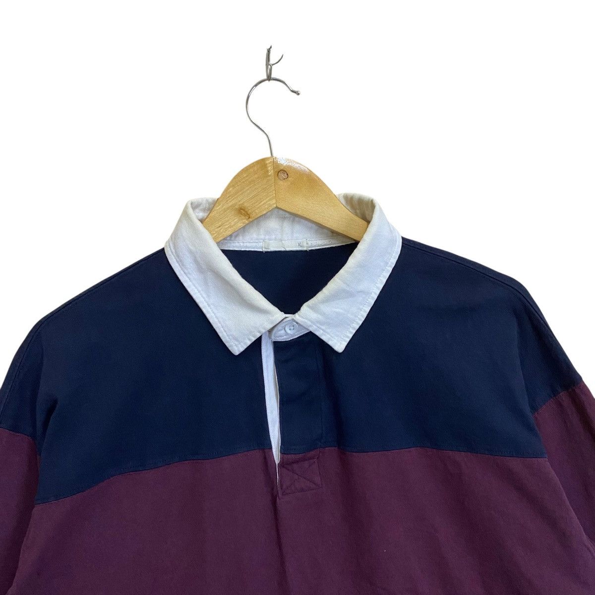 Japanese Brand × Polo Ralph Lauren × Vintage Polo Rugby Stripe Baggy Medium Size Size US L / EU 52-54 / 3 - 4 Thumbnail
