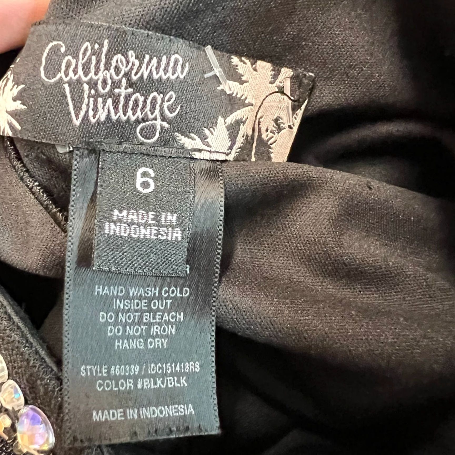 Vintage California Dress Women Sleeveless Jeweled Black Sheath Size 6 Formal Cocktail Womens Size M / US 6-8 / IT 42-44 - 7 Thumbnail