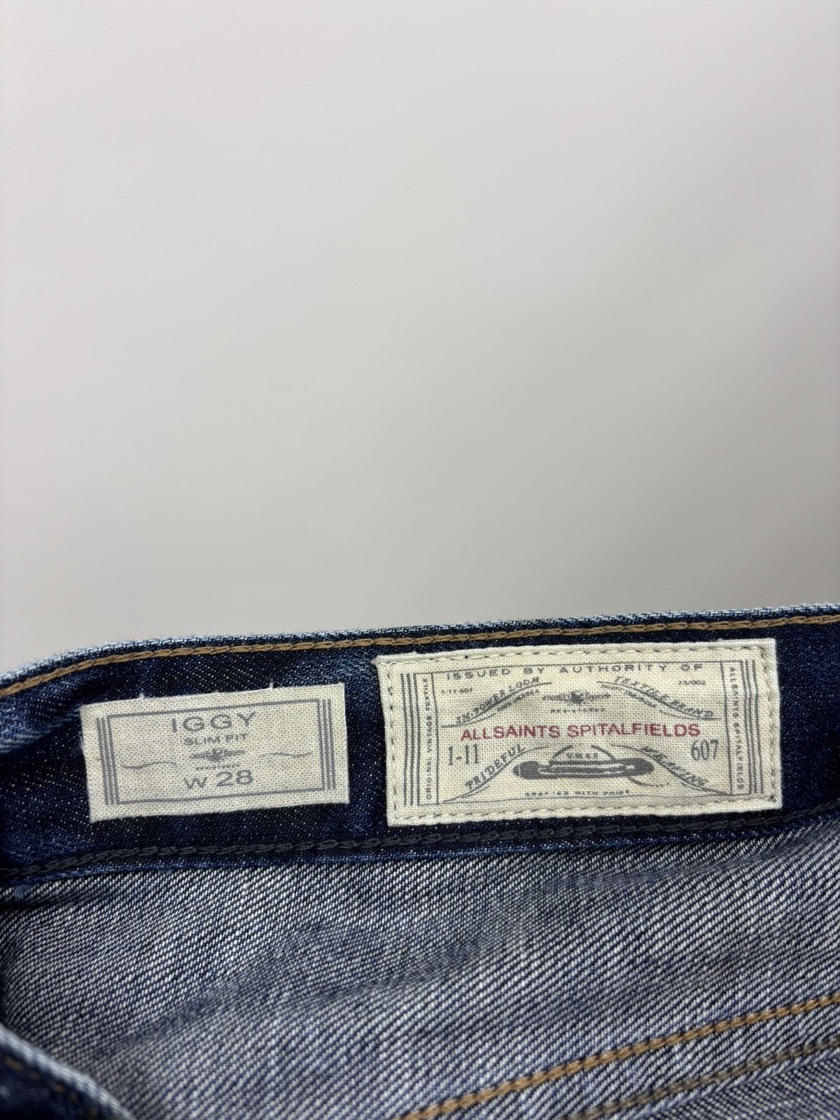 Allsaints Mens jeans All Saints Spitalfields Size 28 Color Blue Size US 28 / EU 44 - 8 Thumbnail