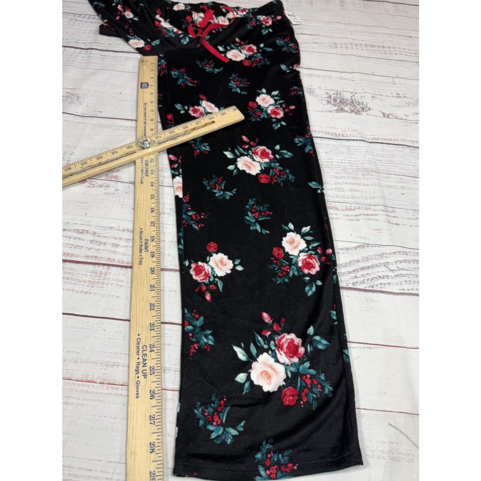 Charter Club Charter Club Intimates Black Floral Sleep Pants Pull On Drawstring Womens XS NWT Size 26" / US 2 / IT 38 - 4 Thumbnail