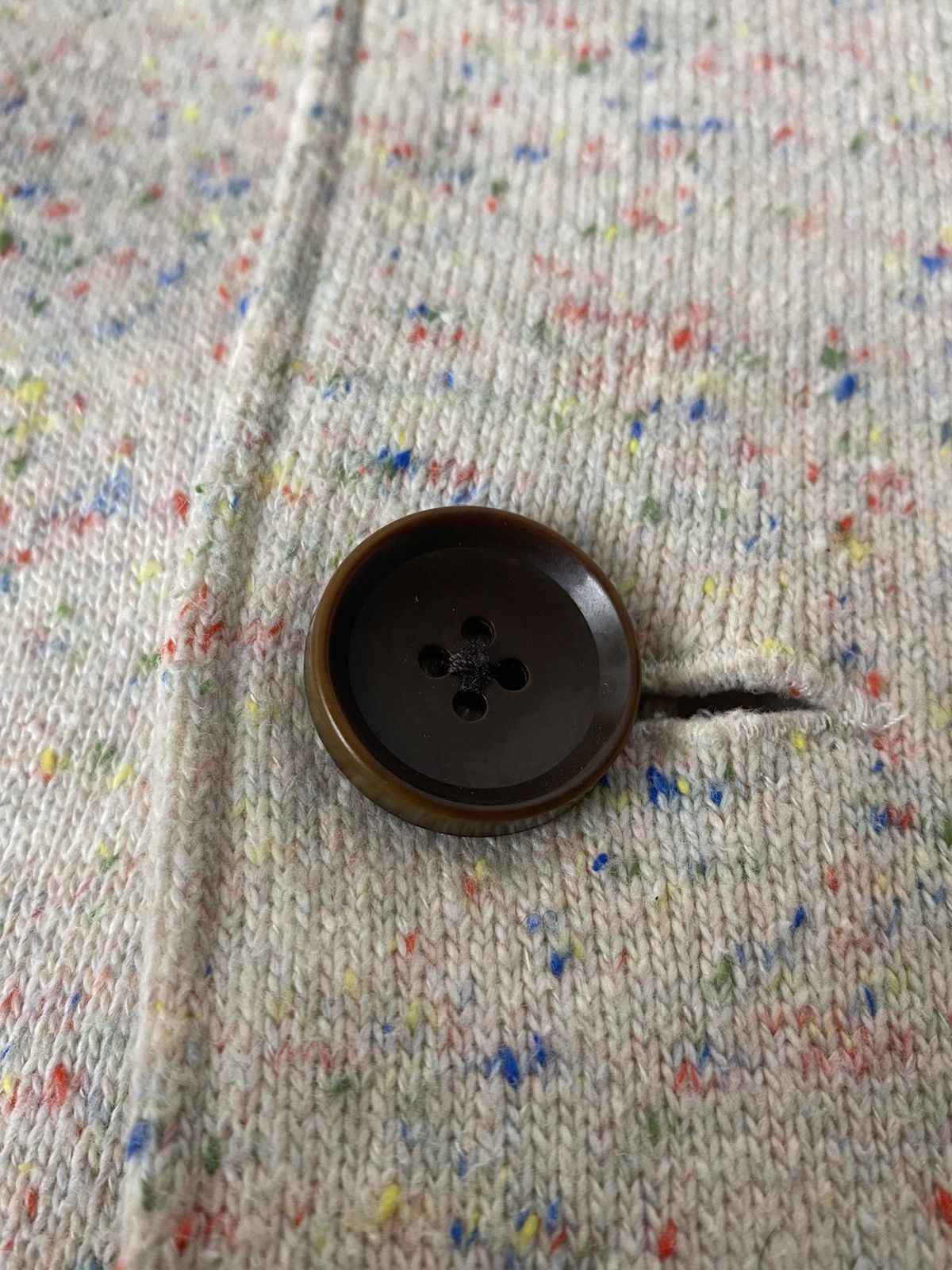 Bape A Bathing Ape Bape Knitted Jacket Hoodie XL Beige Rainbow Size US XL / EU 56 / 4 - 9 Thumbnail