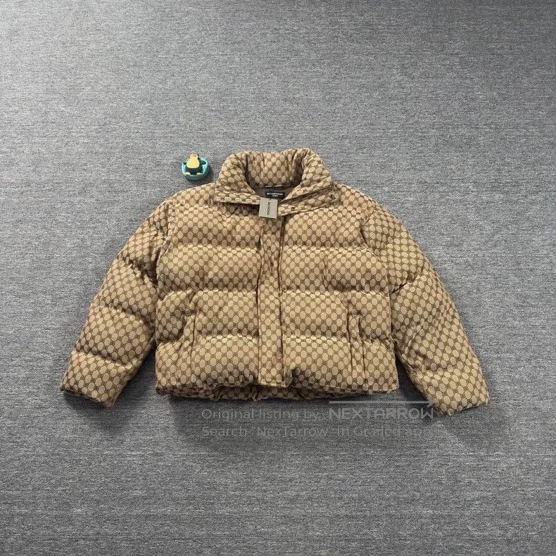 Balenciaga x Gucci Brown Puffer Jacket.