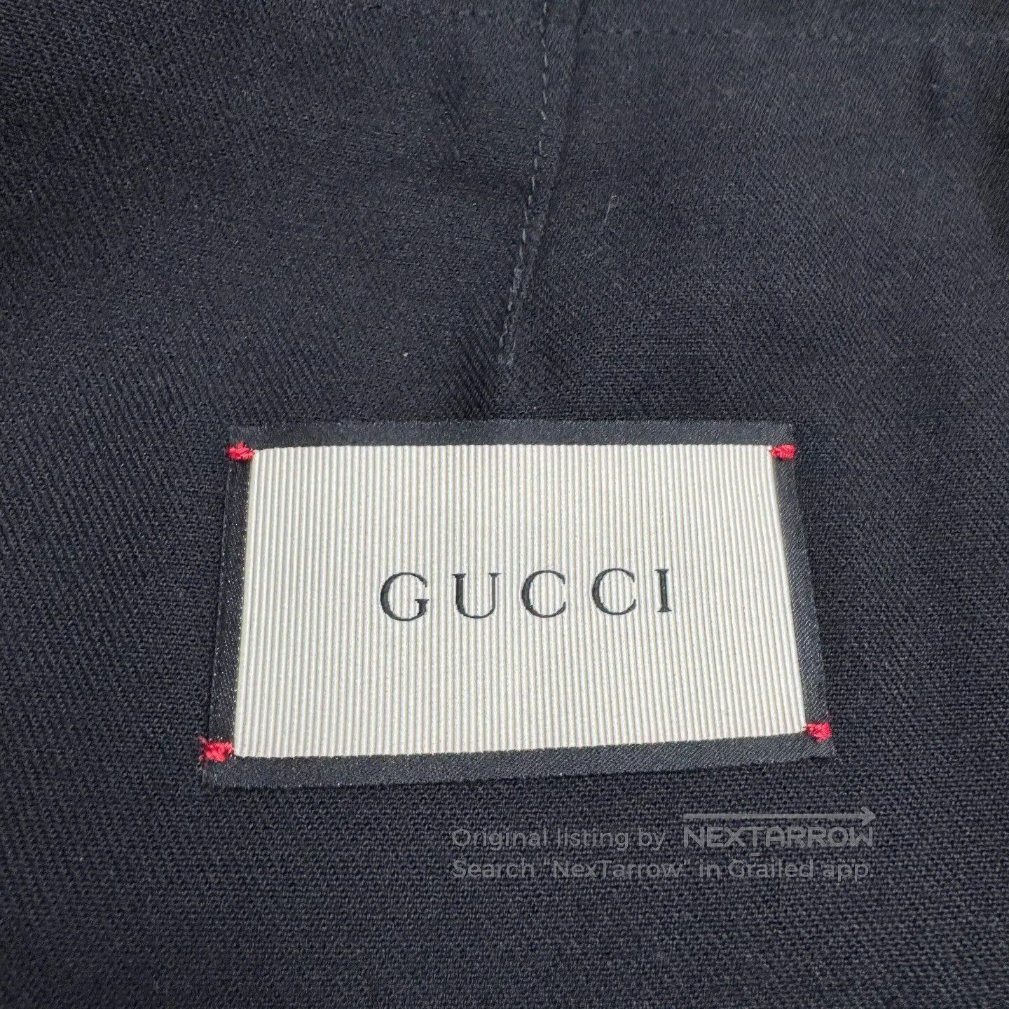 Gucci Guicci Embroidered badge wool suit jacket| Size 46R - 4 Thumbnail