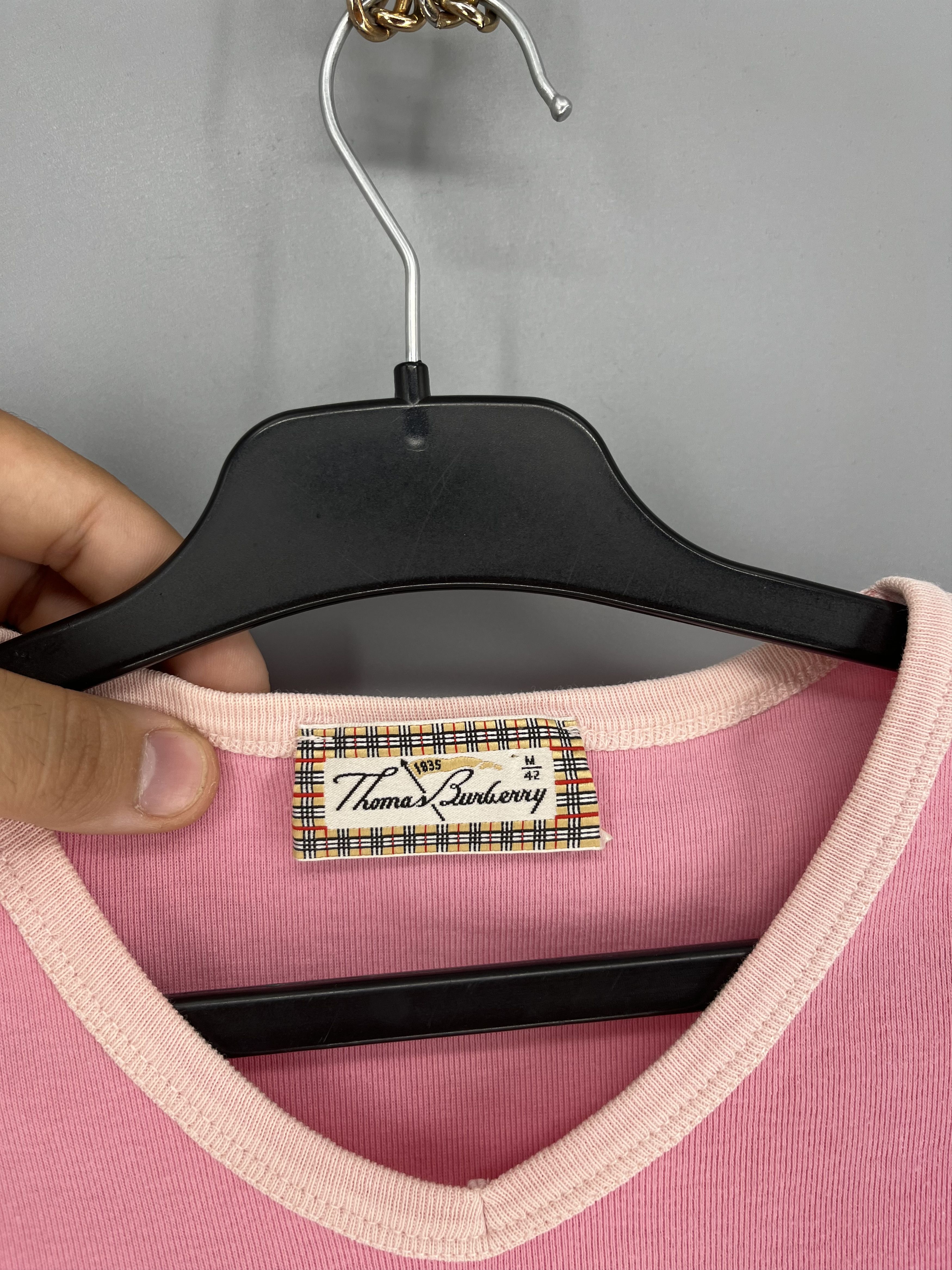 Burberry Vintage Casual Rare Thomas Burberry t-shirt PINK Size M Size M / US 6-8 / IT 42-44 - 7 Thumbnail