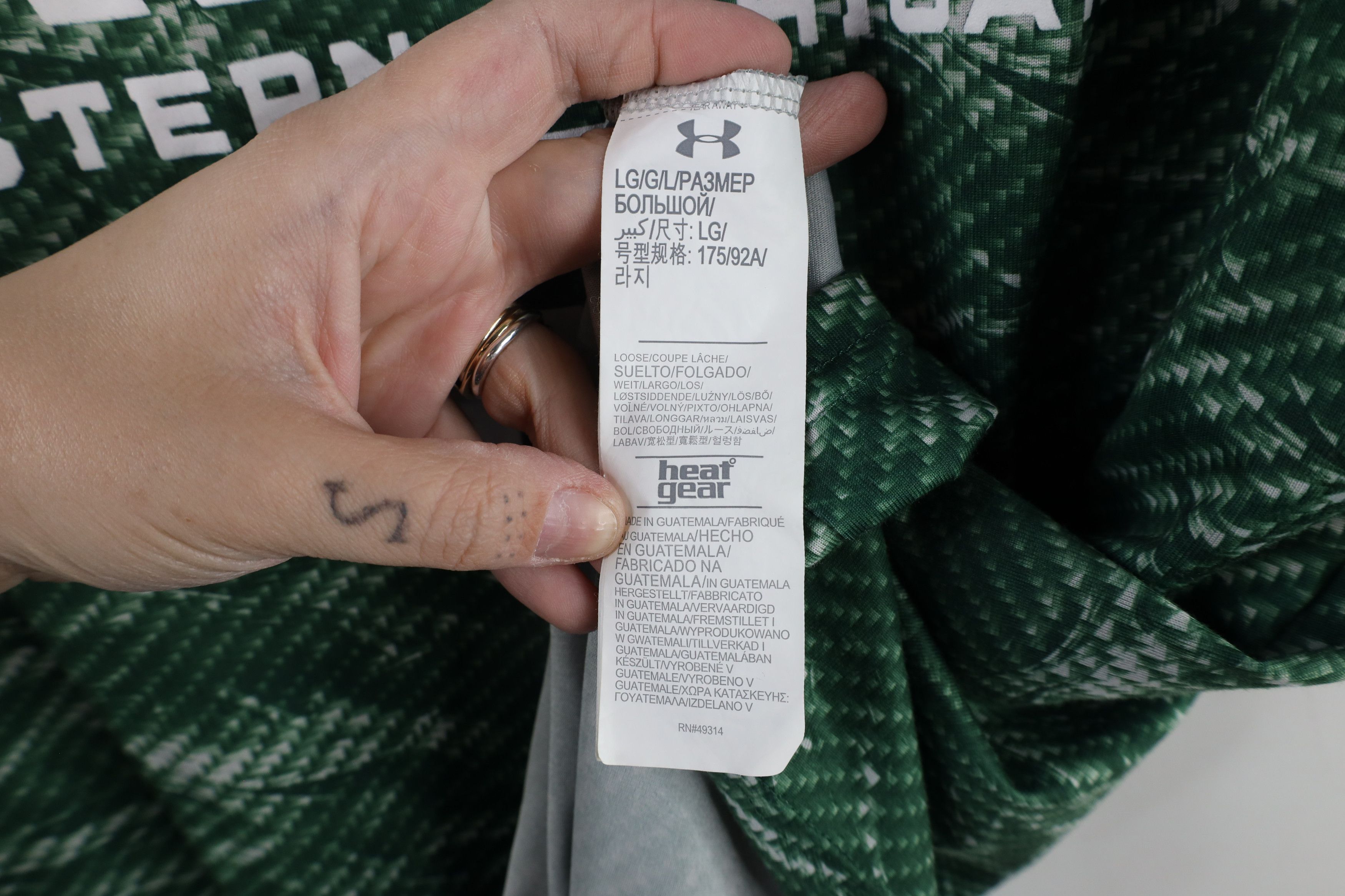 Under Armour × Vintage Under Armour Out Eastern Michigan University T-Shirt Green Size US L / EU 52-54 / 3 - 6 Thumbnail