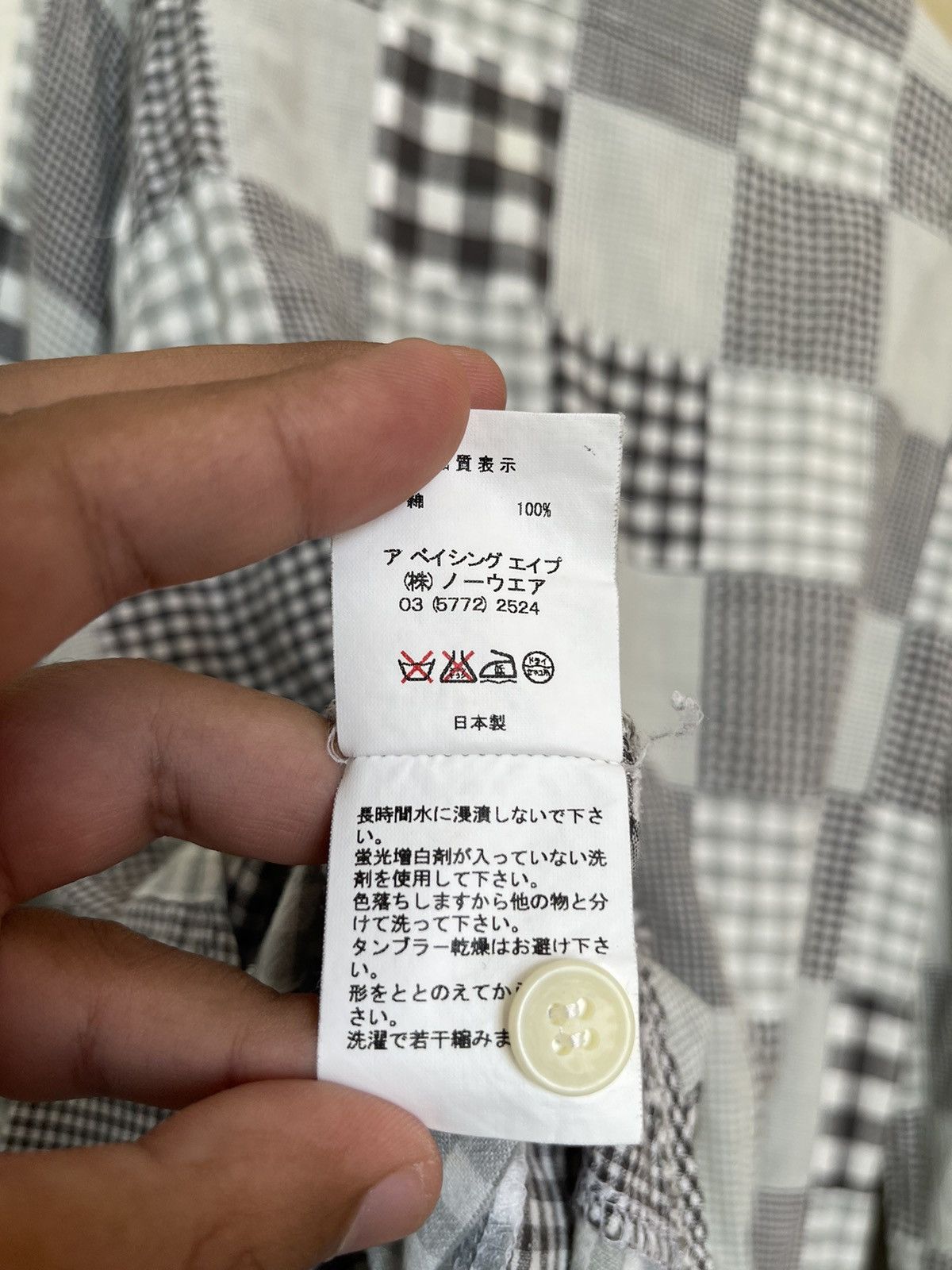 Vintage Baby Milo Store Bape Patchwork Button Longsleeve Shirt Size US L / EU 52-54 / 3 - 8 Thumbnail
