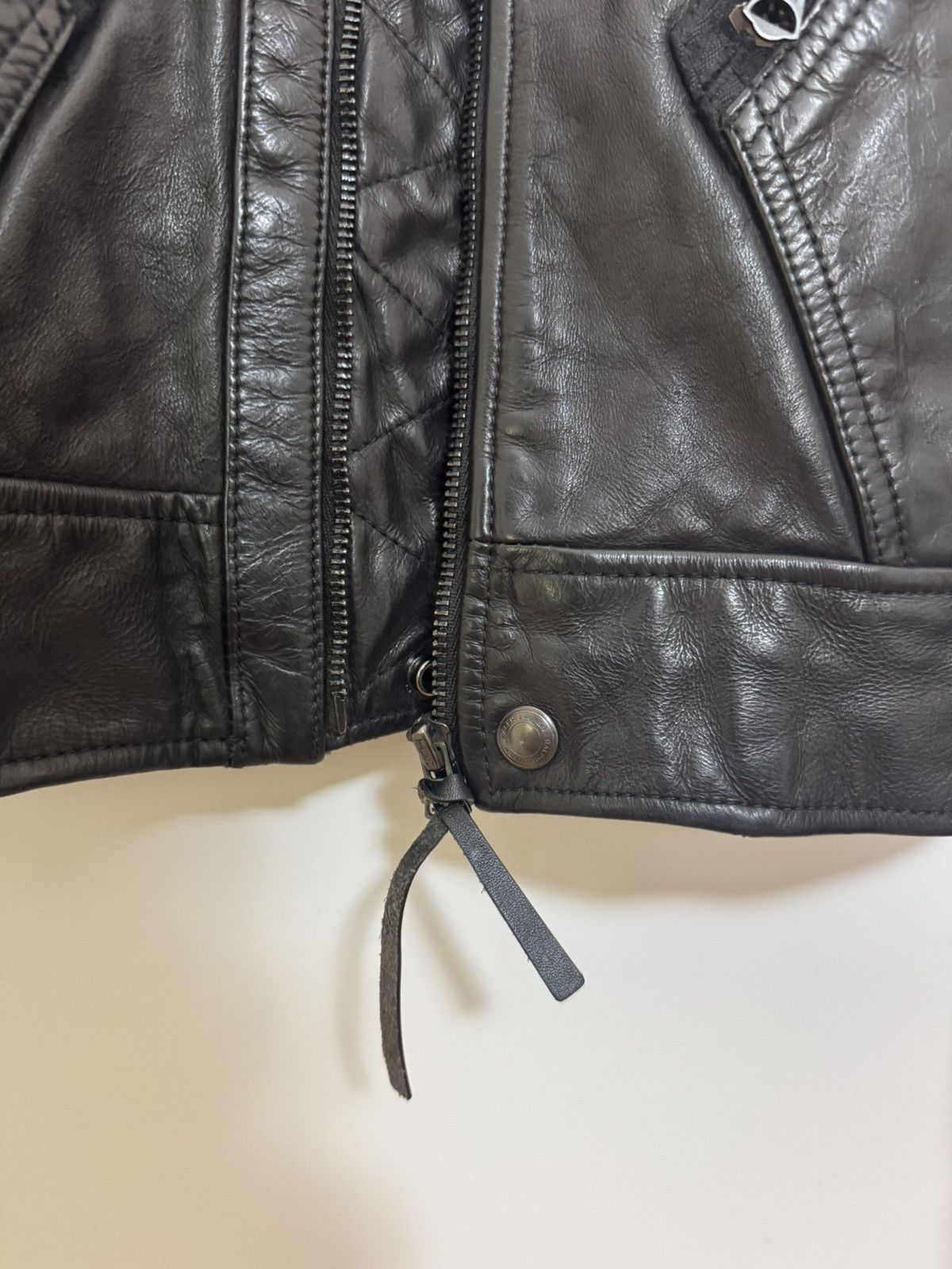 Polo Ralph Lauren × Ralph Lauren Polo Ralph Lauren Leather bomber jacket Moto Racing Biker Size M / US 6-8 / IT 42-44 - 9 Thumbnail