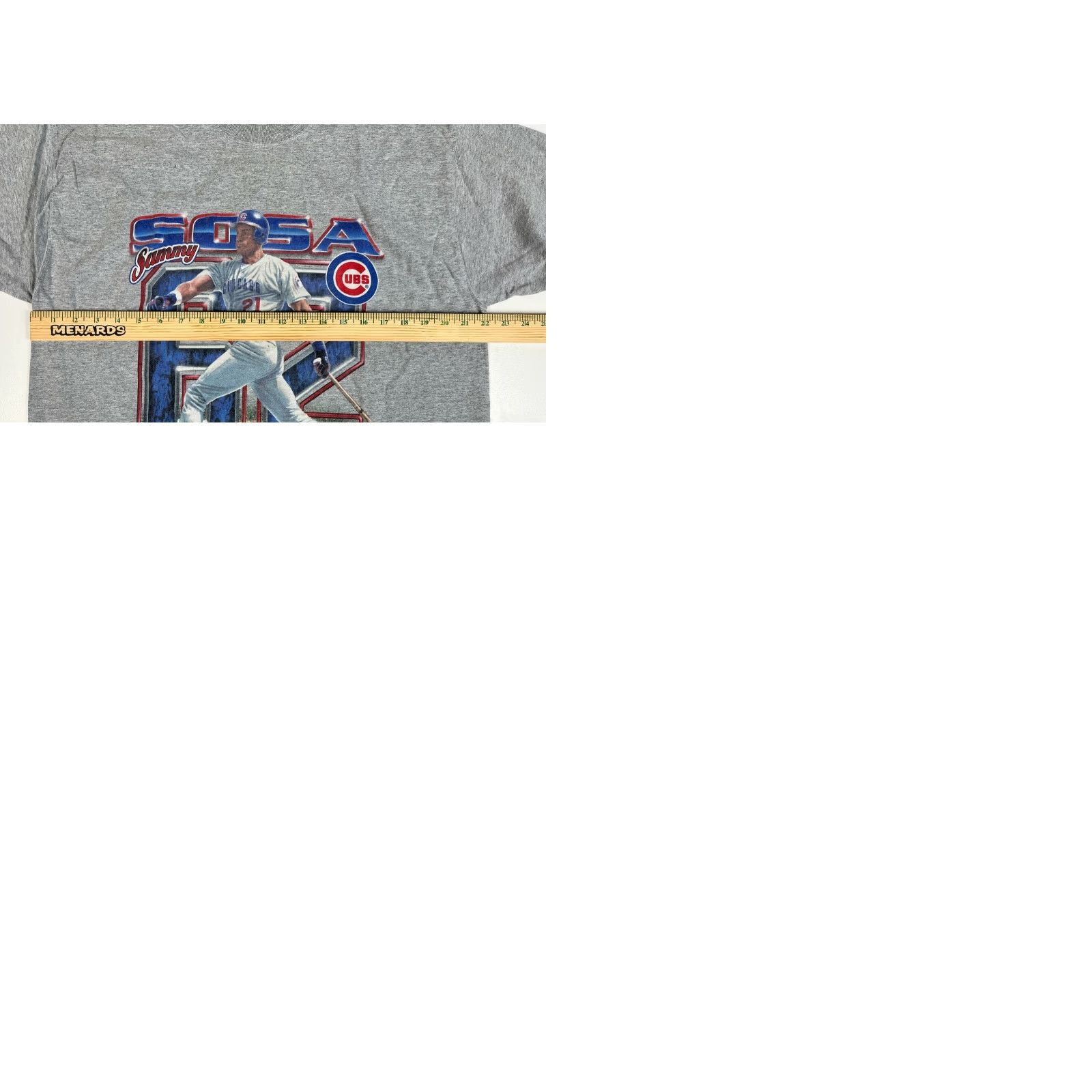 Pro Player VINTAGE Chicago Cubs Sammy Sosa 62 Home Runs T-shirt ProPlayer Shirt Mens L Gray 90s Sports Size US L / EU 52-54 / 3 - 9 Thumbnail