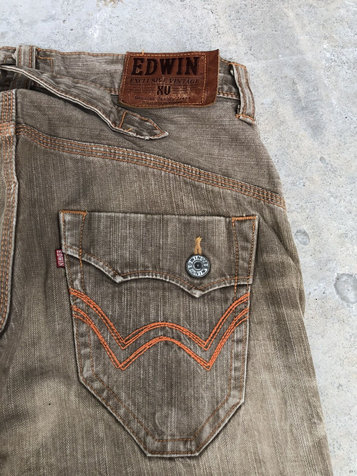 If Six Was Nine Japanese Edwin Exclusive Flared Jeans Distressed Bootcut Size US 33 - 16 Thumbnail