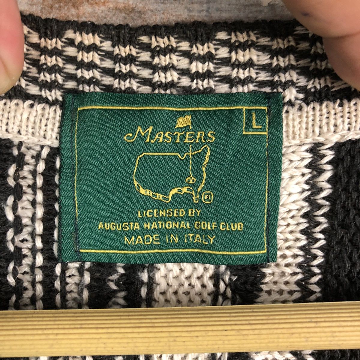 The Masters Masters knitwear Cardigan Vest like coogi #A2303 Size US L / EU 52-54 / 3 - 9 Thumbnail