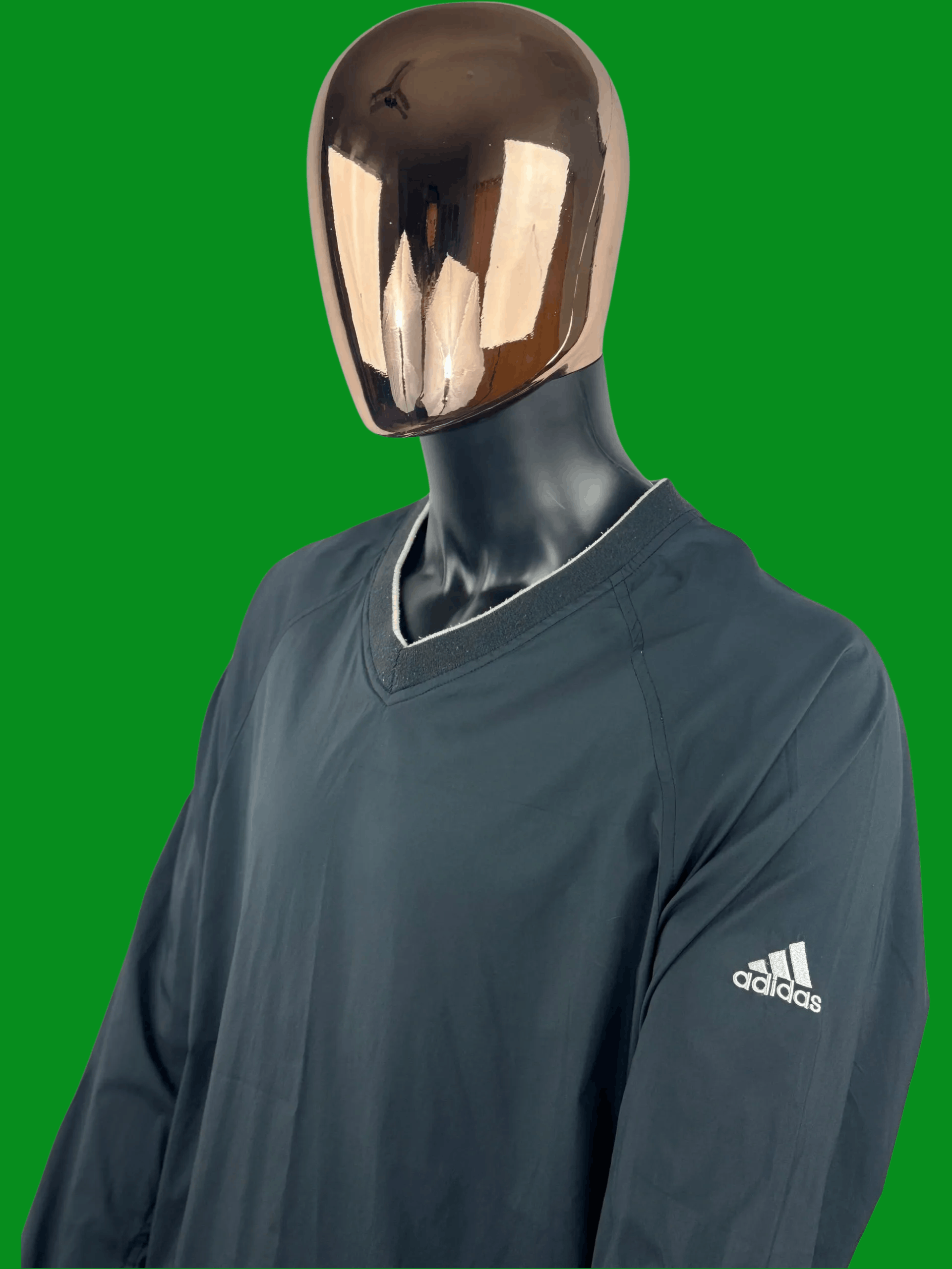 Adidas VTG Adidas Climaproof Pullover V-Neck Windbreaker Size US L / EU 52-54 / 3 - 3 Thumbnail